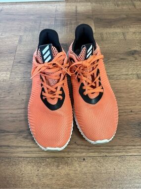 ADIDAS AlphaBounce Orange/Black/White Mesh Running Sneakers CLU 600001 2016